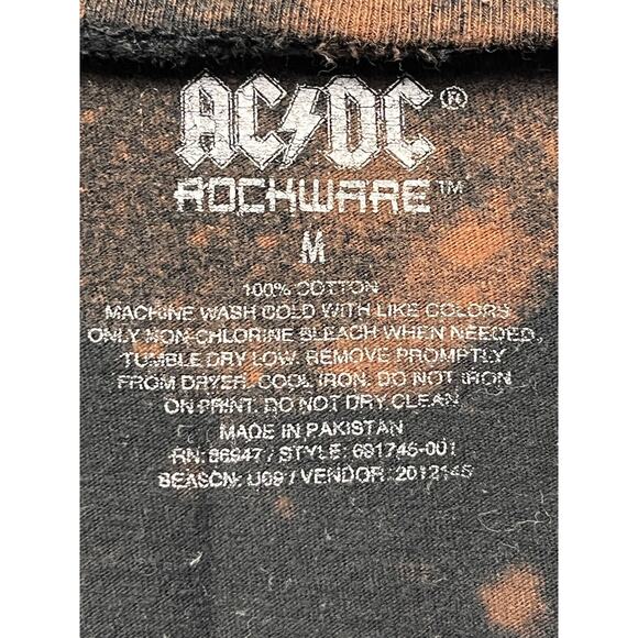AC/DC For Those About To Rock Concert T‎ Shirt Medium Bleached Cut 2009 Rockware - Picture 4 of 6